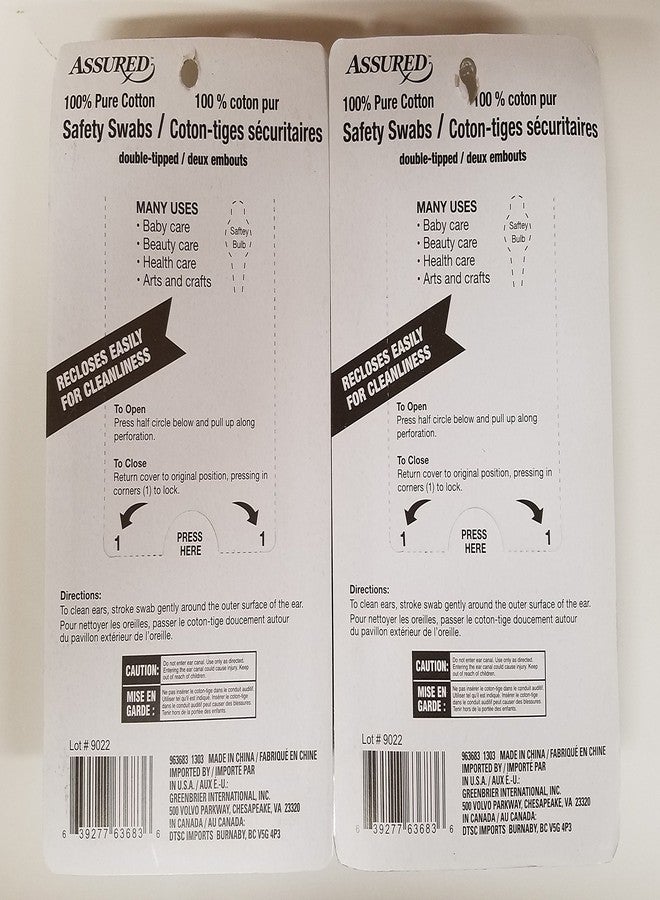 Greenbrier Kids Cotton Safety Swabs - 80 CountAssorted Colors - 2 Pack - Image 2