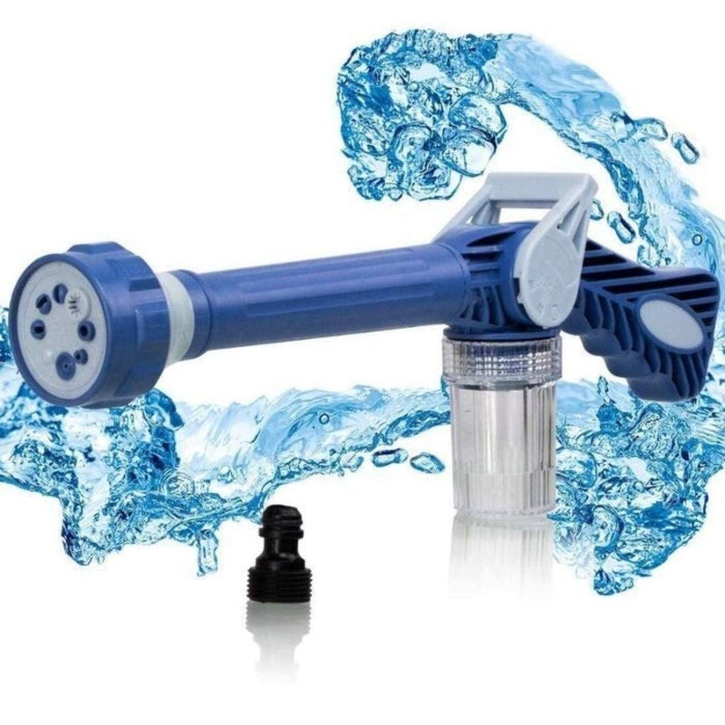 RENARSH Plastic 8 in 1 Turbo Water Spray Gun Ultra High Pressure Washer Gun with soap Dispenser Tank for Car Washing and Gardening Purpose Multicolor - Image 1