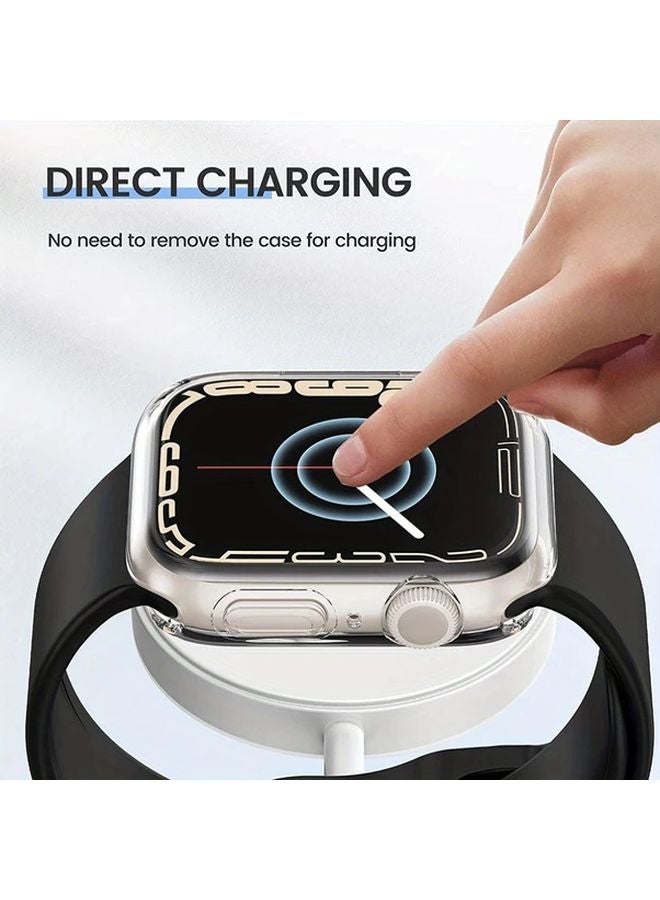 غطاء Deep Blue Soft TPU وواقي شاشة عالي الدقة لساعة Apple Watch Series 4 و5 و6 وSE مقاس 44 مم - Image 5