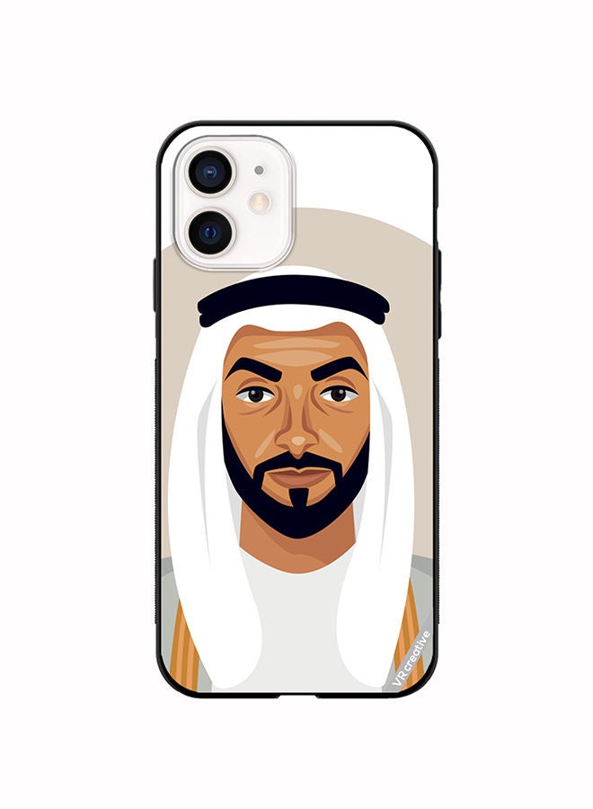 VR CREATIVE غطاء حماية لجهاز آبل آيفون 12 ميني بتصميم الشيخ زايد بن سلطان آل نهيان متعدد الألوان - Image 1