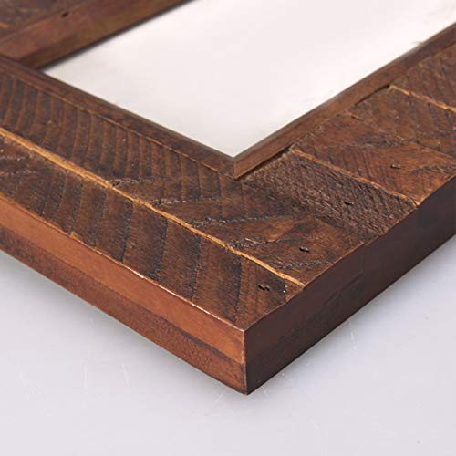 Eosglac 8.5x11 Picture Frames Rustic Brown - Handmade Wooden Photo Frames Wood Plank Design, Wall Mounting Display - Image 3