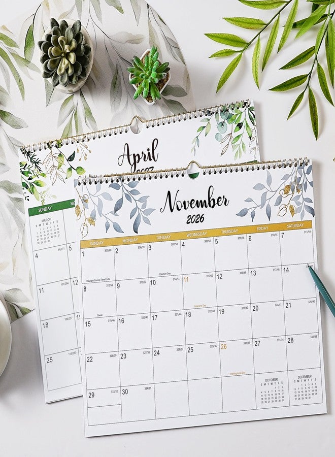 Feteulo Calendar 2026-2027 - Wall Calendar 2026-2027-, 18 Month Calendar from Jul. 2026 -Dec. 2027, 14.6" x 11.4", Twin-Wire Binding, Hanging Hook, Holidays, Julian Dates, Thick Paper - Image 2