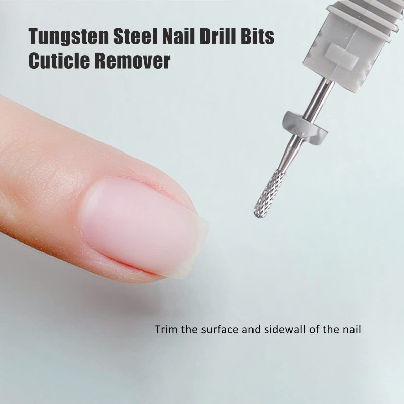 Angzhili 3 Pieces Nail Drill Bits,Cuticle Remover Drill Bits Kit,Tungsten Steel Nail Drill Bits,Manicure Tools for Nails - Image 4