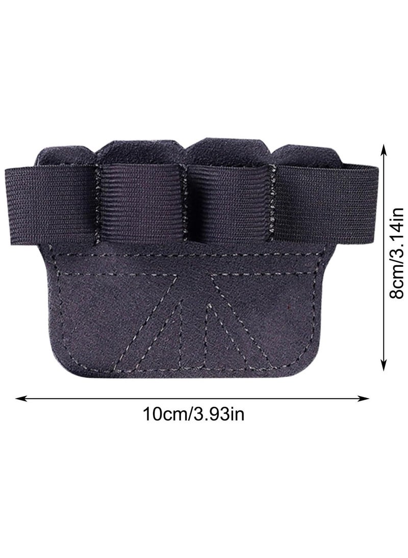 ARNOTEC - Gym gloves One size thickened cowhide unisex fitness gloves, non-slip half finger, wrist guard equipment horizontal bar exercise anti-callus gloves four finger gloves - Image 1