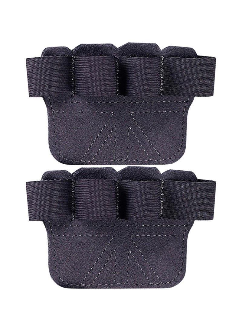 ARNOTEC - Gym gloves One size thickened cowhide unisex fitness gloves, non-slip half finger, wrist guard equipment horizontal bar exercise anti-callus gloves four finger gloves - Image 1