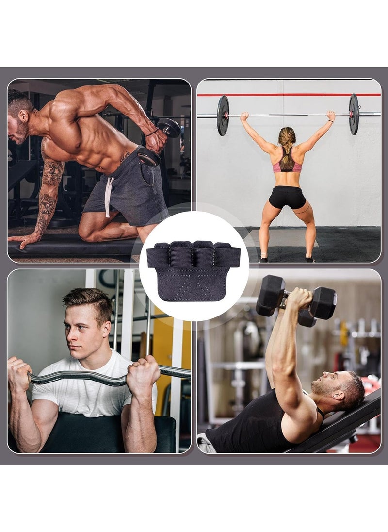 ARNOTEC - Gym gloves One size thickened cowhide unisex fitness gloves, non-slip half finger, wrist guard equipment horizontal bar exercise anti-callus gloves four finger gloves - Image 1