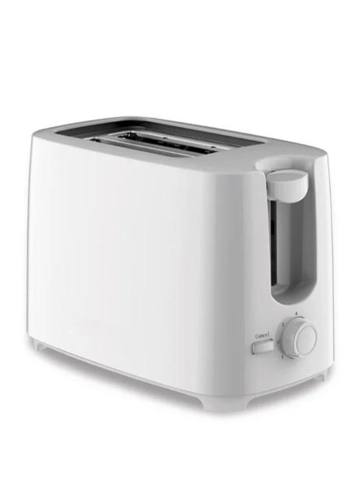 Generic 2-Slice Toaster White Stainless Steel – Compact Bread Toaster with Adjustable Browning Control, Wide Slots, Defrost, Reheat & Cancel Functions  - Image 1