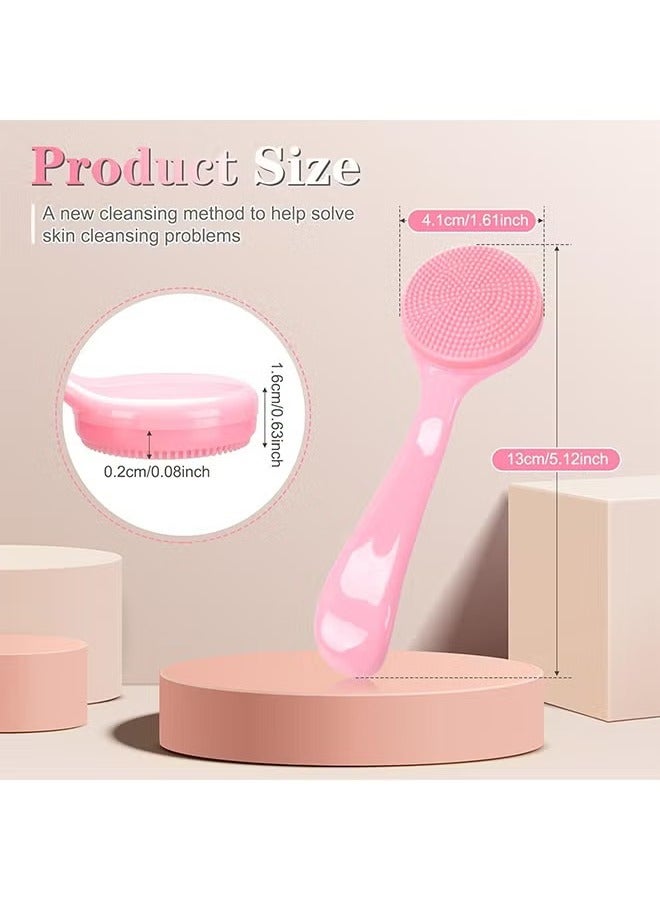 2pcs Silicone Facial Cleansing Brush, Manual Cleansing Brush with Skin Friendly Soft Bristles, Makeup Remover for Blackheads and Whiteheads Exfoliating Waterproof Skin Care Massage - Image 2