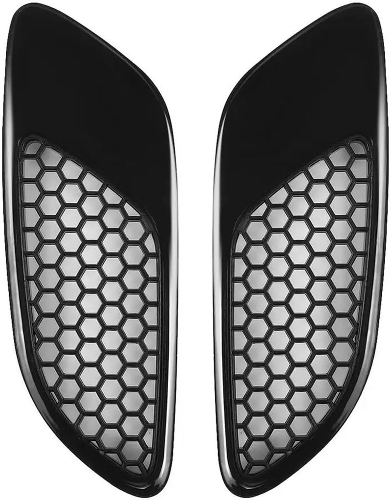 Engine Hood Vent Louvers Air Scoop Bonnet Vent Cover Compatible with E90 E91 E92 E93 F30 F80 E46 M3 Air Intake Cover Glossy Black(Black-M3 Style) - Image 1