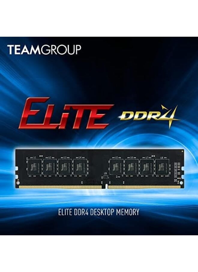 TeamGroup - Elite Ddr4 32Gb Single 1 X 32Gb 3200Mhz Pc4 25600 Cl22 Unbuffered Non Ecc 1.2V Udimm 288 Pin Pc Computer Desktop Memory Module Ram Upgrade Ted432G3200C2201 - Image 1