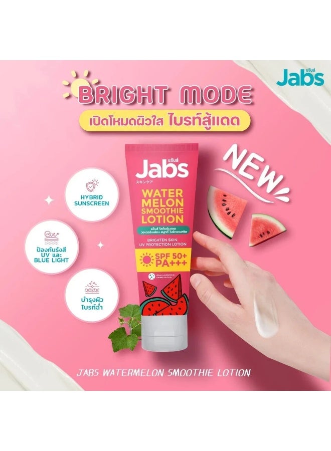 Jabs Sunscreen Lotion Watermelon Smoothie – Brightening & UV Protection SPF50+ PA+++, 220ml - Image 2
