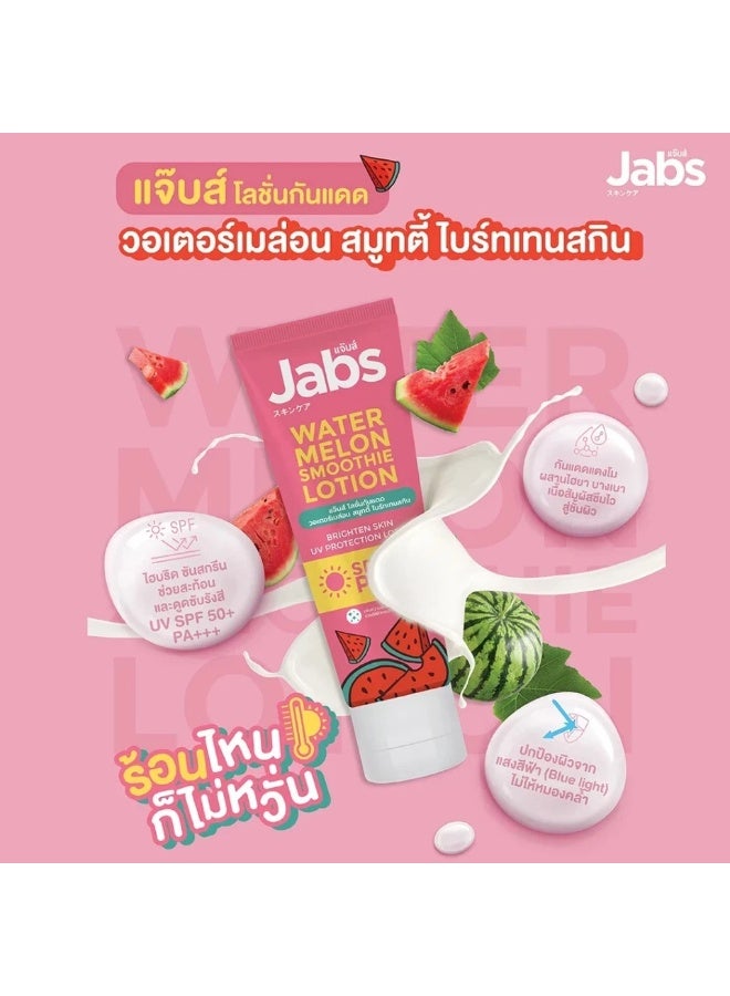 Jabs Sunscreen Lotion Watermelon Smoothie – Brightening & UV Protection SPF50+ PA+++, 220ml - Image 4