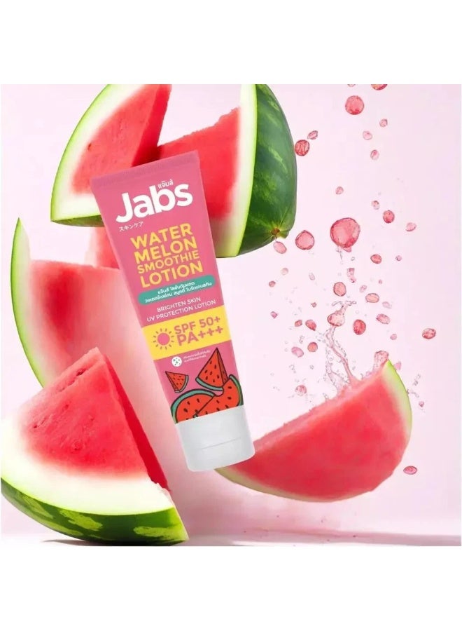 Jabs Sunscreen Lotion Watermelon Smoothie – Brightening & UV Protection SPF50+ PA+++, 220ml - Image 5