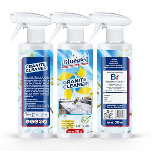 Blueoxy Granite and Stone Cleaning Spray | Granite Floor Cleaner and Shiner | Granite Countertop Cleaner | Marble Cleaner | Fresh Citrus Scent | 500 Ml - Pack 1 - Image 4