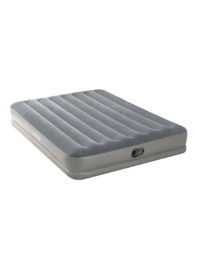 INTEX Dura-Beam Plus Fiber-Tech Technology Air Bed with Built In USB Pump Grey Queen