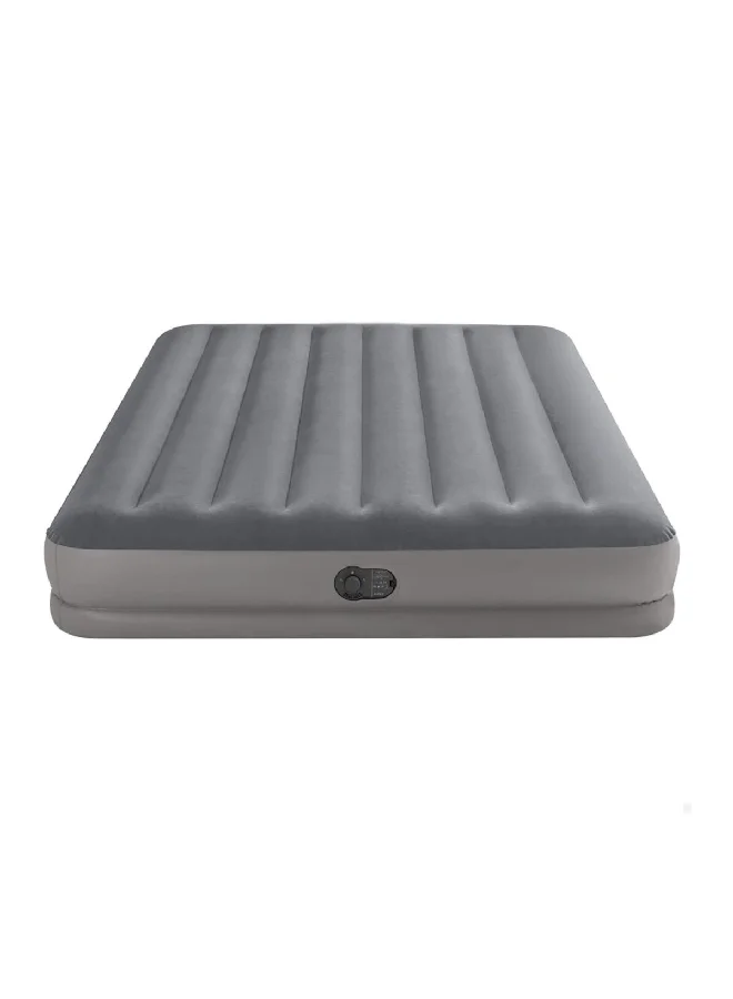 INTEX Dura-Beam Plus Fiber-Tech Technology Air Bed with Built In USB Pump Grey Queen