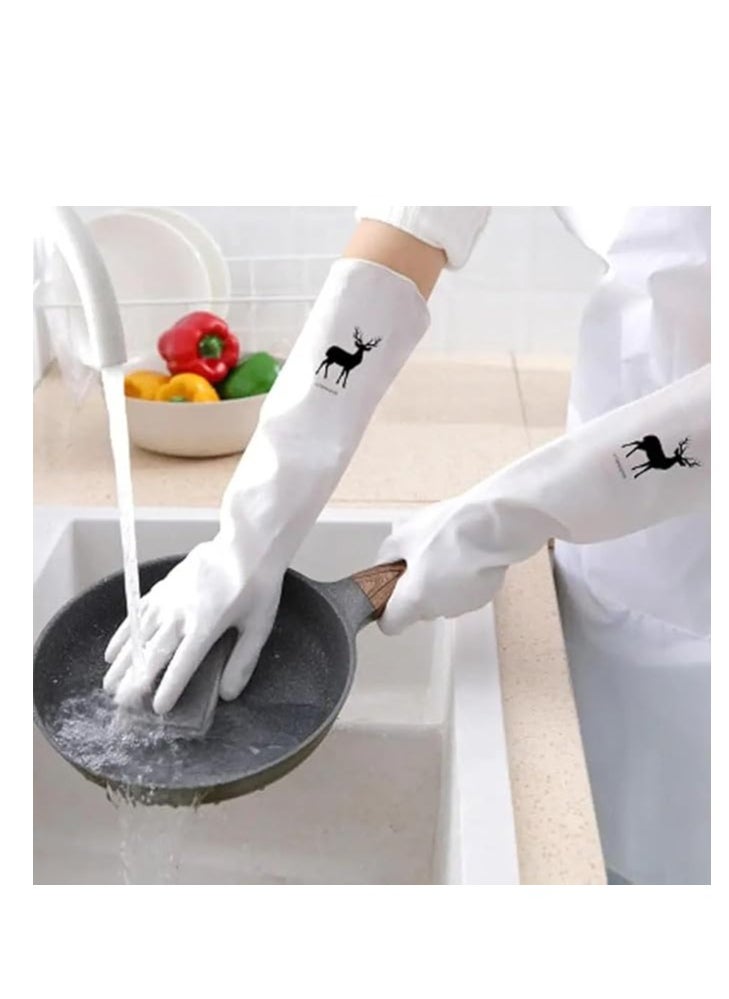 Generic Waterproof Kitchen Dish Washing Gloves Firm Grip, Effective and Reliable for Easy Cleaning, Kitchen Utensil Washing Gloves Diffrent sizes  - Image 1
