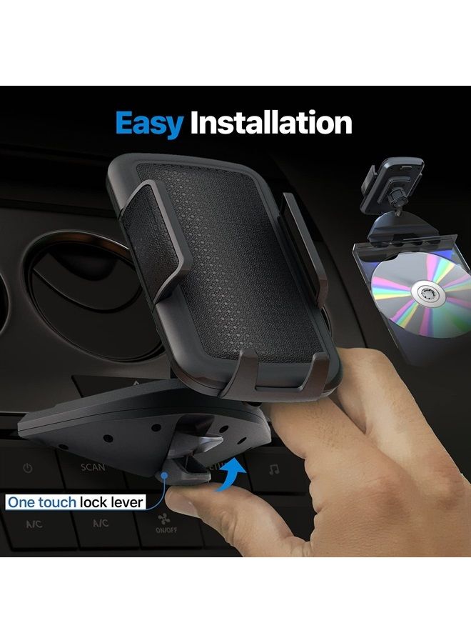 Bestrix Cell Phone Holder for Car, CD Slot Car Phone Holder, Hands Free Car Mount with Strong Grip Universal for iPhone14/13/12/11/11Pro/Xs MAX/XR/XS/X/8/7/6 Plus, Galaxy S22/S21/S20/S10+/S10e/S9/S9+ - Image 5