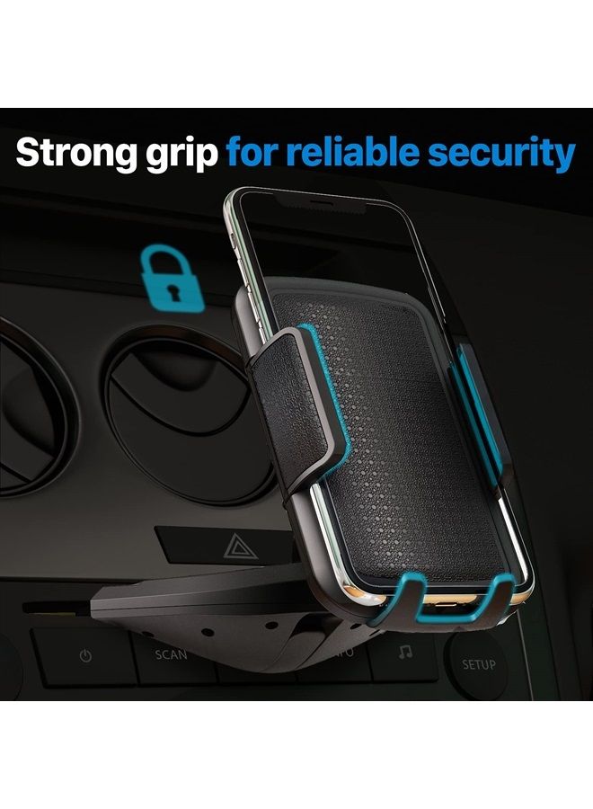 Bestrix Cell Phone Holder for Car, CD Slot Car Phone Holder, Hands Free Car Mount with Strong Grip Universal for iPhone14/13/12/11/11Pro/Xs MAX/XR/XS/X/8/7/6 Plus, Galaxy S22/S21/S20/S10+/S10e/S9/S9+ - Image 3