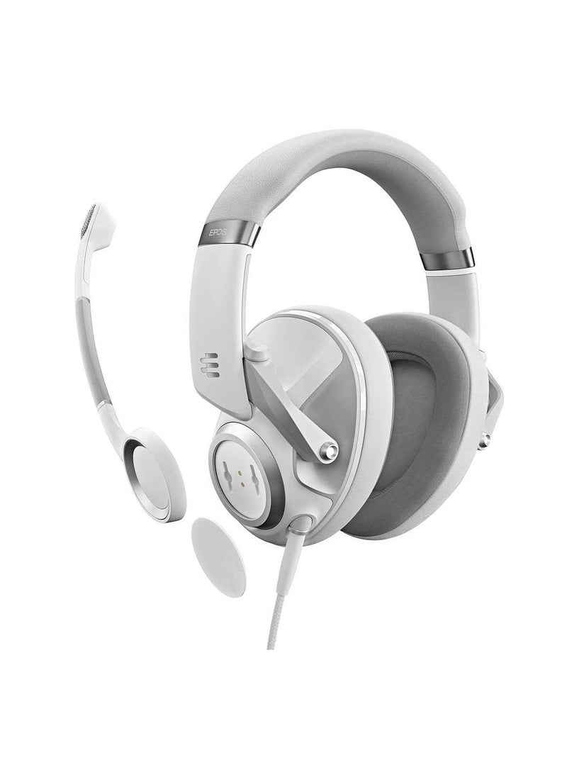 EPOS Epos H6 Pro Closed Acoustic Wired Gaming Headset, Around Ear, Compatible with Mobile Phone, PC,Soft Phone,PS4,Xbox One, White  - Image 5
