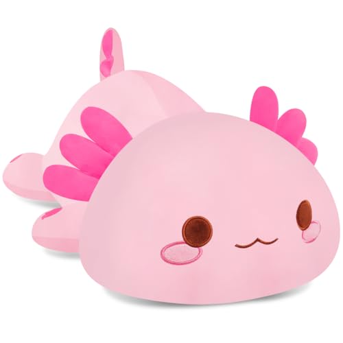 SNOWOLF Pink Axolotl Plush Pillow Cute and Soft Axolotl Stuffed Animal Kawaii Plushie Toy Great Gift for Kids 12 - Image 1