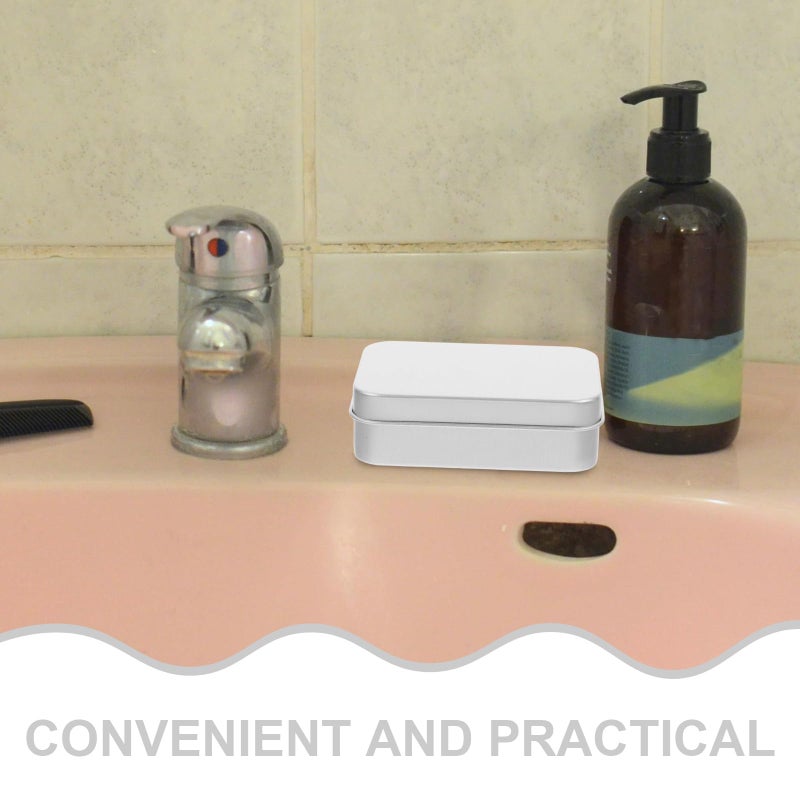 Aluminum Soap Dish With Lid 150ml Leak Proof Travel Soap Container With Drainage - Image 4