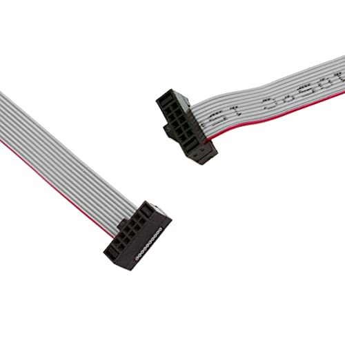 Treedix 2PCS IDC Ribbon Connector Flat Ribbon Cable Jtag Cable 1.27mm Pitch 2 Row 10 Pins Connector Female to Female Wires SWD Cable Length 200mm/7.87 in for JTAG/ISP Connecting - Image 2