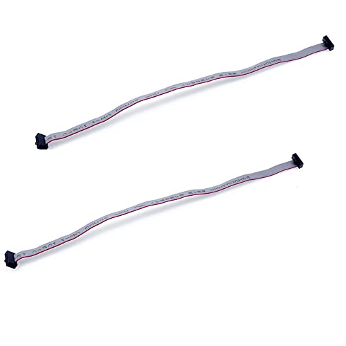 Treedix 2PCS IDC Ribbon Connector Flat Ribbon Cable Jtag Cable 1.27mm Pitch 2 Row 10 Pins Connector Female to Female Wires SWD Cable Length 200mm/7.87 in for JTAG/ISP Connecting - Image 3