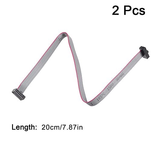 Treedix 2PCS IDC Ribbon Connector Flat Ribbon Cable Jtag Cable 1.27mm Pitch 2 Row 10 Pins Connector Female to Female Wires SWD Cable Length 200mm/7.87 in for JTAG/ISP Connecting - Image 5