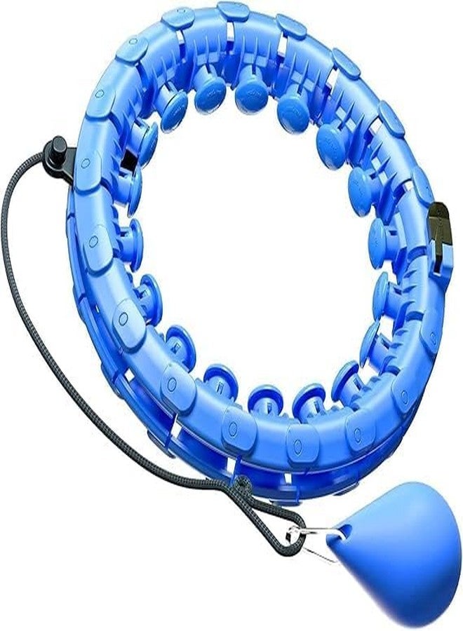 طوق هولا هوب سمارت إنفينيتي شديد التحمل | طوق لياقة بدنية ذكي قابل للتعديل للبالغين والمراهقين | 24 عقدة قابلة للتعديل مع كرة | لياقة بدنية للخصر بزاوية 360 درجة | حلقة تمارين بمقاسات كبيرة | يناسب جميع مقاسات الخصر - Image 1