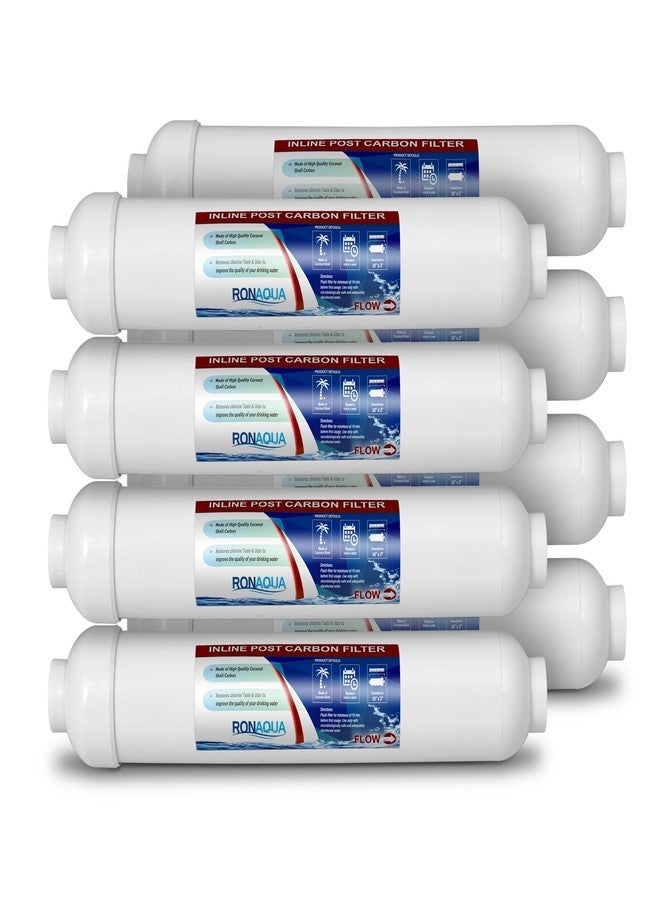 Ronaqua T33 Inline Coconut Grade Activated Carbon Pre/Post Membrane Filter for Taste and Odor Reduction WELL-MATCHED with AICRO, K2533JJ, FT15, IC-100A (Set of 8) - Image 1