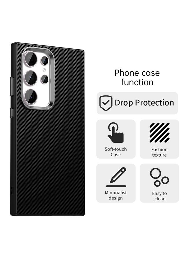 S-TOP Case For Samsung Galaxy S23 Ultra 5G Carbon Fiber Series IMD Phone Case - Image 2
