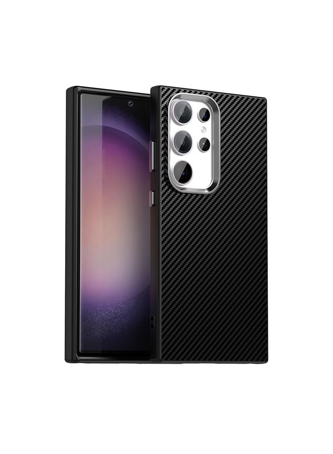 S-TOP Case For Samsung Galaxy S23 Ultra 5G Carbon Fiber Series IMD Phone Case - Image 1