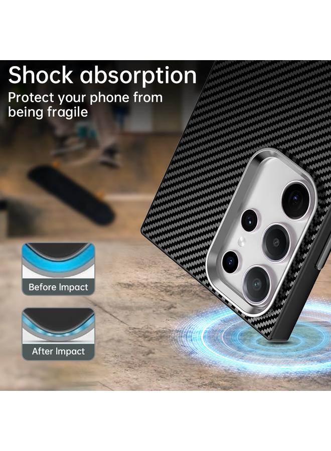 S-TOP Case For Samsung Galaxy S23 Ultra 5G Carbon Fiber Series IMD Phone Case - Image 3
