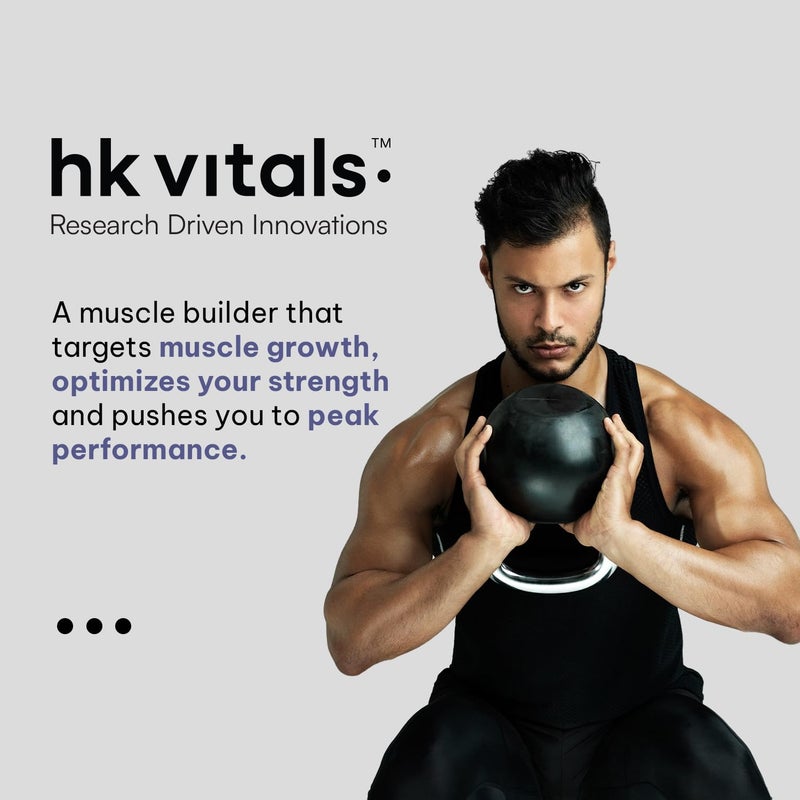 HK Vitals مكمل بناء العضلات من إتش كيه فيتالز (60 قرصًا) | مزيج من الأشواغاندا، - Image 2