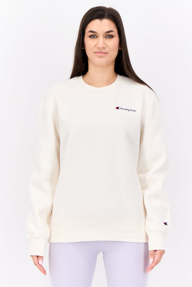 Champion Women Sportswear Fit Long Sleeve Outdoor Sweatshirt, Beige - Image 1