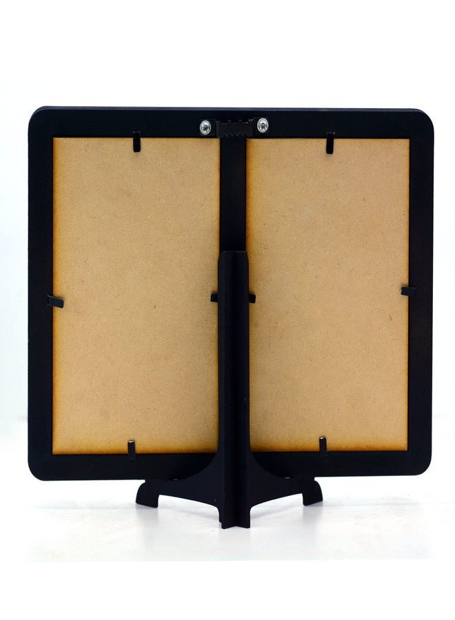AJANTA ROYAL Wooden Dual Photo Frame with Classic Stand (4x6 inch, Black) - Image 4