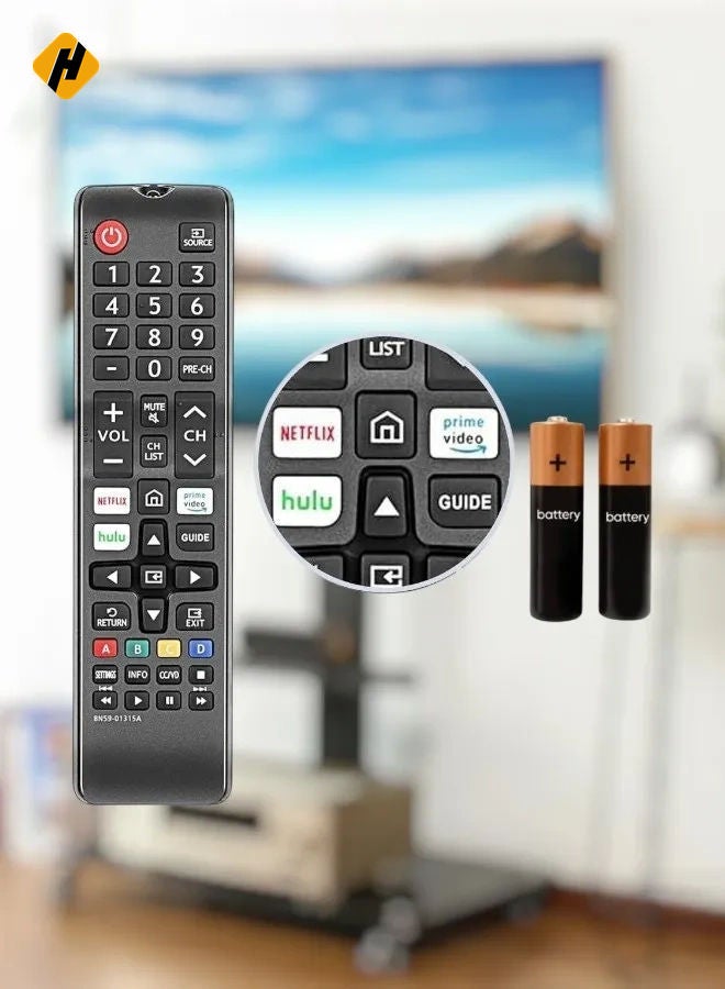 HuHa Universal Remote Control for All Samsung TV Models – Compatible with Samsung LCD, LED, HDTV, 3D, and Smart TVs – Full Functionality, Easy Setup - Image 1