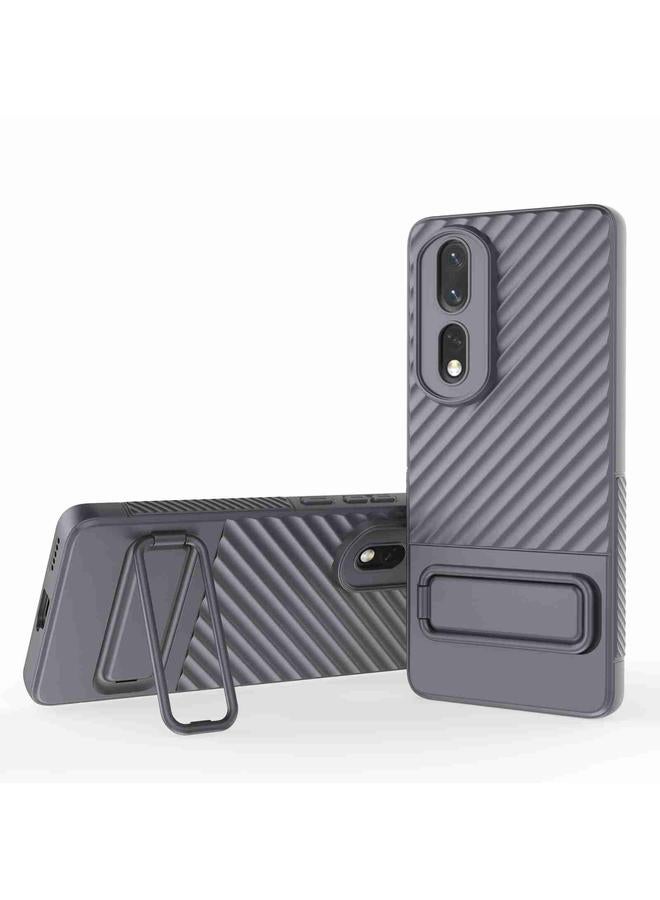 اس-توب جراب لهاتف Honor 80 Pro 5G مصنوع من مادة TPU ذات ملمس مموج مع غشاء عدسة - Image 1