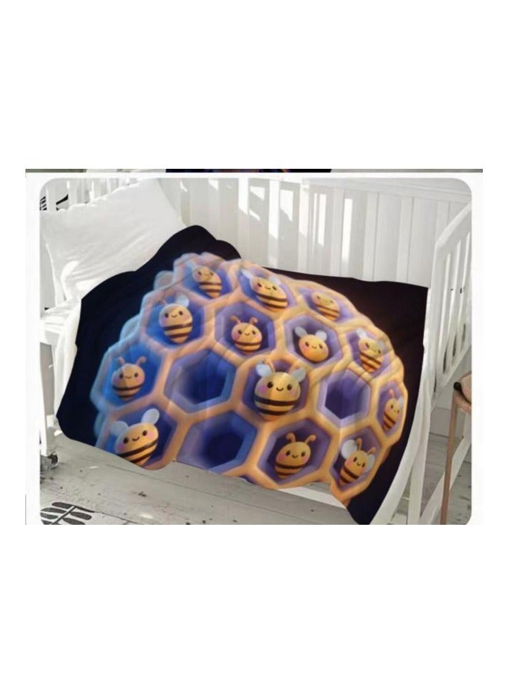 general Children's or student cartoon flannel thin blanket (warm and comfortable, suitable for sleep, games) 100cm*150cm - 688 - Image 3