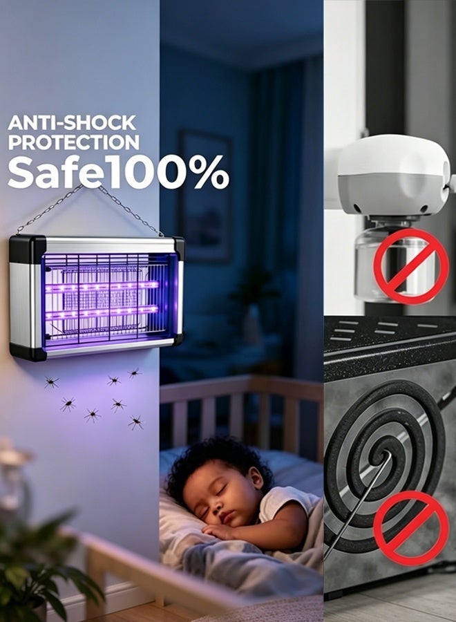 Arabayt 45W Three-Tube Powerful Mosquito Killer Lamp, High-Efficiency Indoor Mosquito Trapper with Bait Design, Quiet and Safe Insect Killing, Suitable for Mosquitoes, Flies, and Other Pests. - Image 2