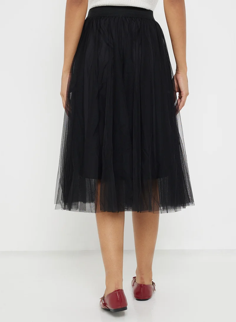 Ginger A Line Tulle Skirt with Bow Detail