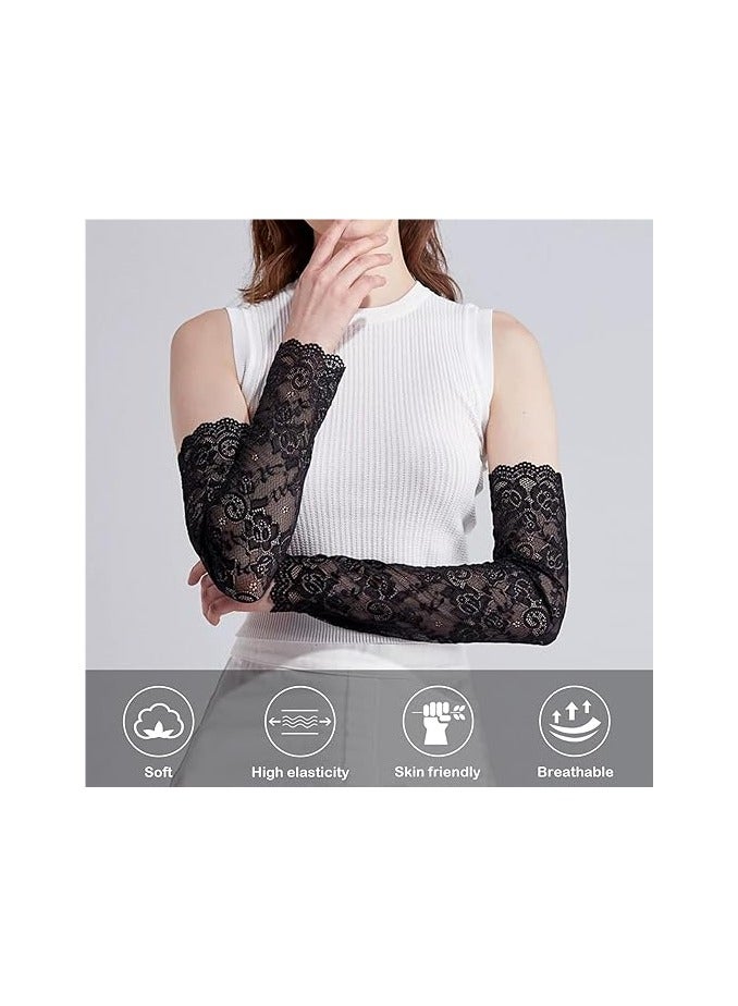 Goolsky 1 Pair Lace Arm Sleeves for Women - Breathable, Sun-Protective, Embroidered Mesh Fabric with Tattoo Coverage, Fashionable Summer Accessory for Outdoor Activities - Image 4