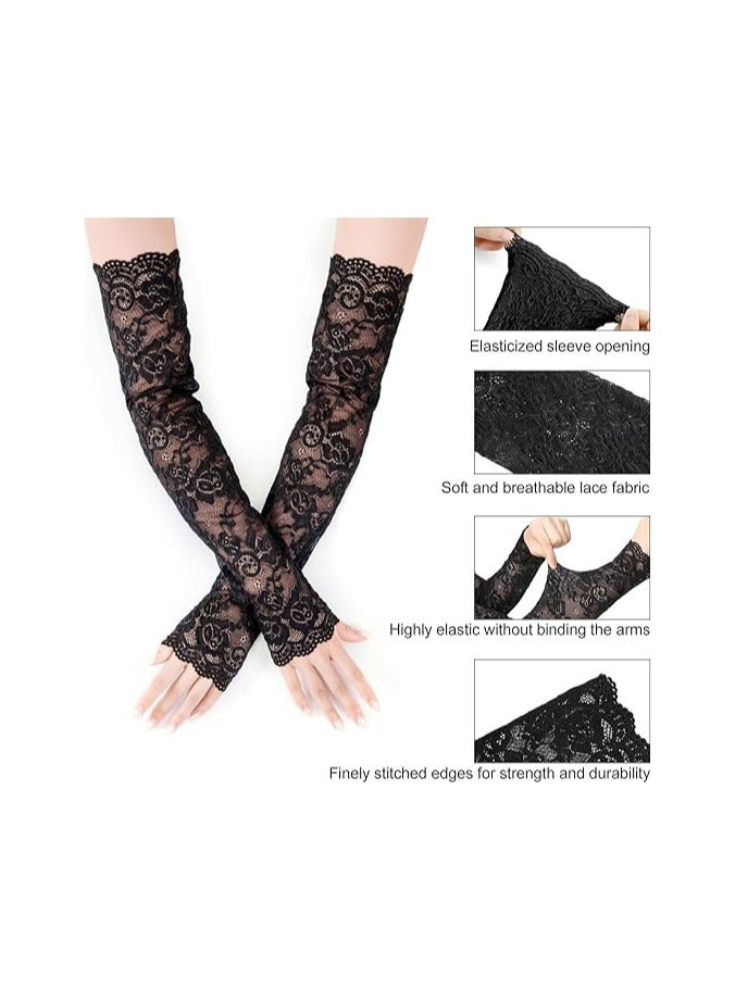 Goolsky 1 Pair Lace Arm Sleeves for Women - Breathable, Sun-Protective, Embroidered Mesh Fabric with Tattoo Coverage, Fashionable Summer Accessory for Outdoor Activities - Image 5