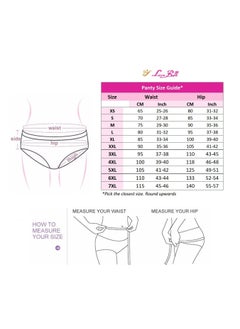 Love Bell Premium Cotton Four-way stretch Panties - MULTIPACK - Regular and Plus Sizes - Classic Briefs for Women (UAE/KSA, Alpha, 6XL, Regular, Regular, Scattered Flower - 6 Pcs Pack)  - Image 5