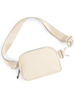 Mini Belt Bag with Adjustable Strap for Women Men Small Pack for Workout Running Traveling Hiking,Beige