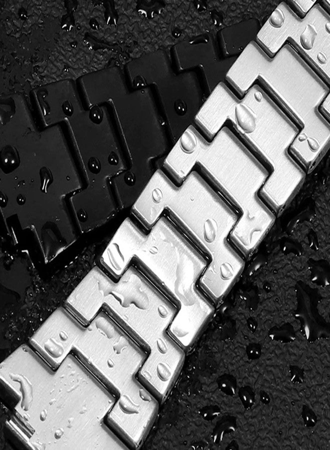 LDDAL Stainless Steel Quick Release Strap Compatible with Men's G-Shock GM2100 GBM-2100 Watch Band Replacement, black, One Size - Image 2