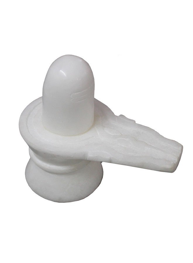 StonKraft 5" White Marble Shiva Lingam/Shiv Ling Shankar Bholenath Shivji Mahadev Bhole Bhandari Idol Murti - Image 4