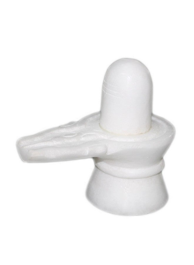 StonKraft 5" White Marble Shiva Lingam/Shiv Ling Shankar Bholenath Shivji Mahadev Bhole Bhandari Idol Murti - Image 2
