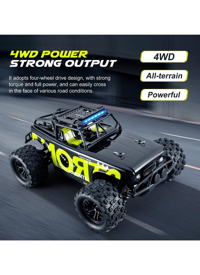 شاحنة تعمل بالريموت كنترول 4WD بمقياس 1:18 على الطرق الوعرة، سيارة سباق سريعة 40 كم/ساعة، 2.4 جيجا هرتز RC مركبة روك كرولر للأطفال